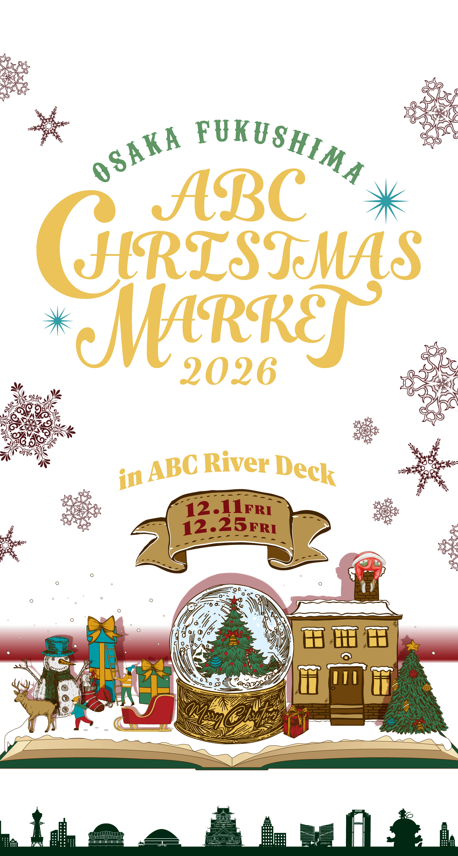 OSAKA FUKUSHIMA ABC CHRISTMAS MARKET 2026 in ABC River Deck 12.11FRI 12.25FRI